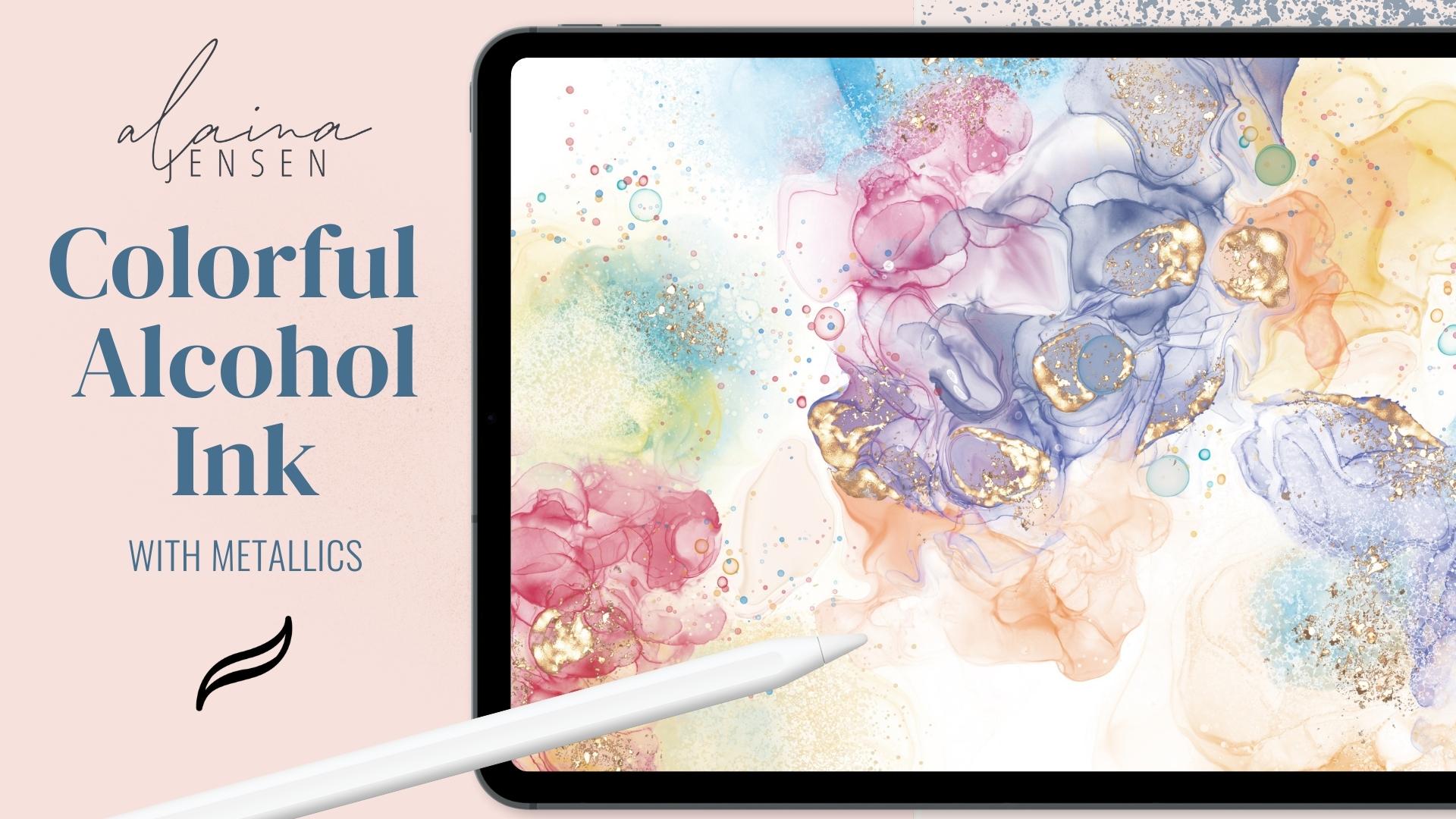 A tutorial video about how to create digital alcohol ink on an ipad