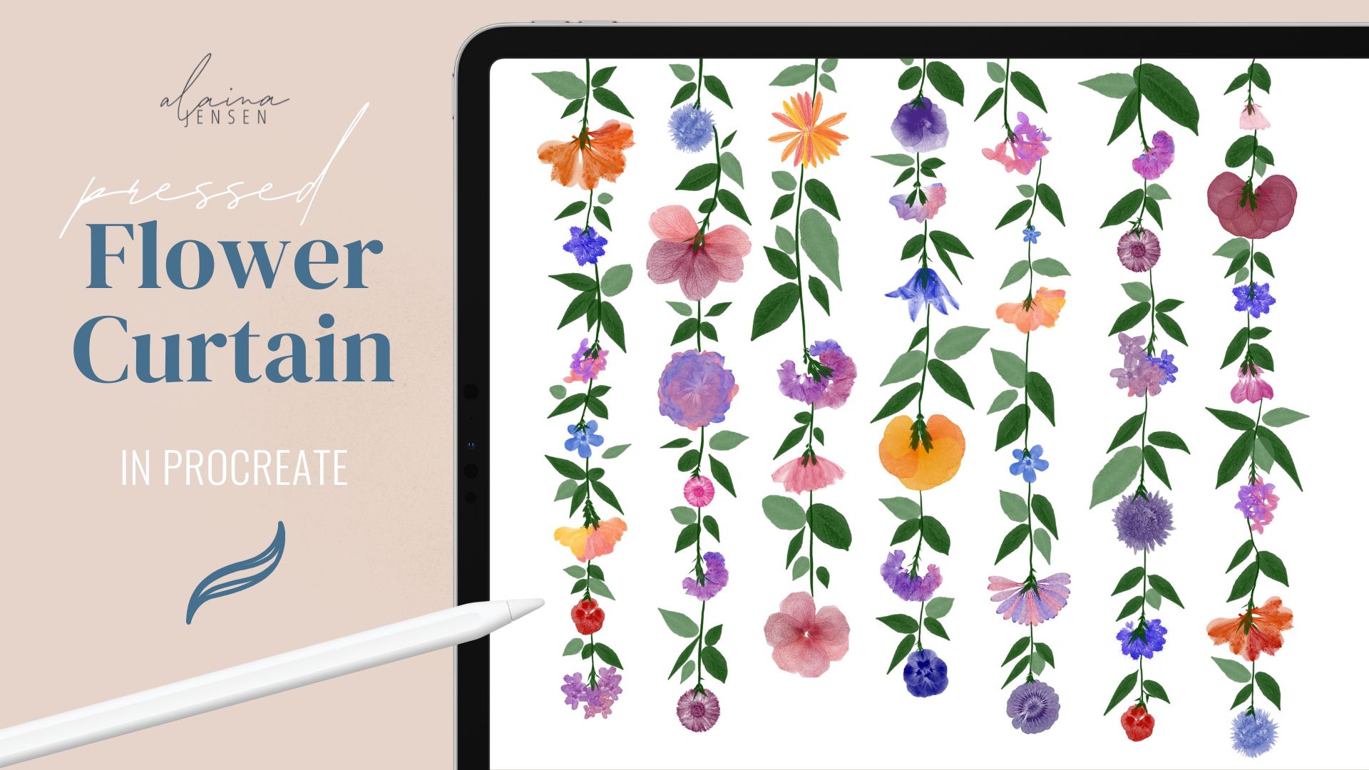 Digital Flower Curtain tutorial